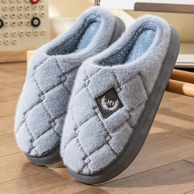 Warm Designer Fur Slippers for Men with Non-Slip Cushioned Platform Sole