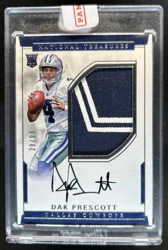 2016 Panini National Treasures Dak Prescott Patch Rookie Auto RC #/99 Cowboys