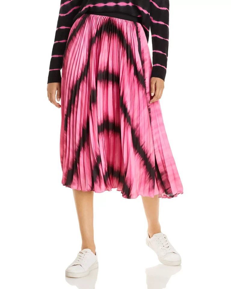 Maxi Falda Plisada Alice + Olivia Katz Rosa Burst Negra Tie Dye 12 $495 Foto 4 de 4
