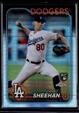 EMMET SHEEHAN 2024 TOPPS CHROME PRIZM REFRACTORS RC LOS ANGELES DODGERS #221