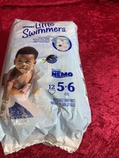 Huggies Little Swimmers Swim Pants Diapers Size 5-6 32 LB Finding Nemo 12 Count