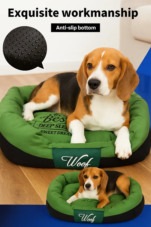 Denim Waterproof Dog Bed – Durable, Stylish & Cozy Pet Cushion, Budget-Friendly - image 4 of 4