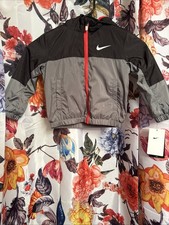 Nike Boy's Size 2T Fleece Lined Hooded Jacket Smoke Grey