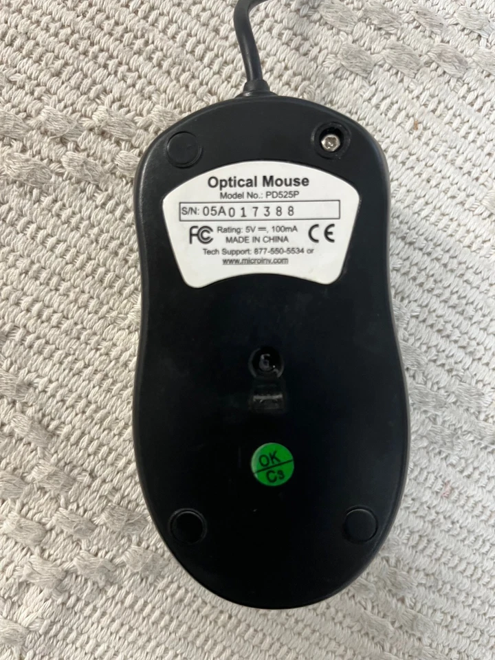 MICRO INNOVATIONS PD525P 3 Buttons USB Wired Optical 800 dpi Mouse  - Image 3 of 3