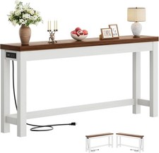 Console Table with Outlets & USB Ports - 63 Inches