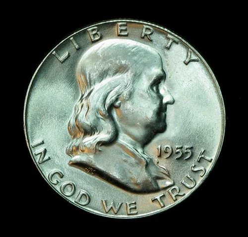1955 Franklin Half Silver Dollar Uncirculated Coin (T82)