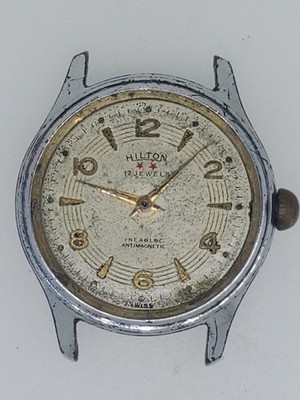 Hilton Incabloc Swiss Made 17 Jewels Manual Wind Antimagnetic Water Protected