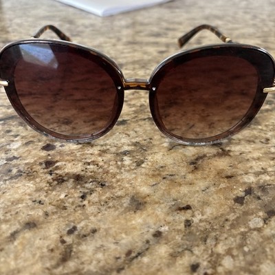Tahari Women's Sunglasses Brown and Gold Animal Print Frame