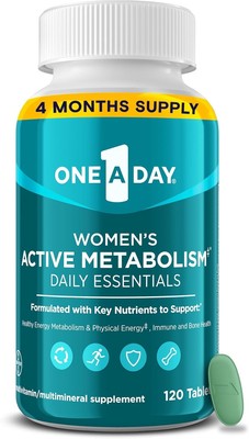 One A Day Women's Active Metabolism Daily Essential, 120 Count (Pack of 1) 