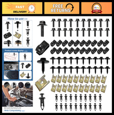 100 PCS Car Body Screws Bolts Set - Bumper, Fender, Splash Shield, U-Nuts Kit