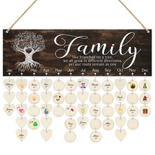 Family Birthday Reminder Calendar Board 16 x5 , DIY Birthday Gifts for Mother...