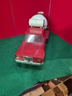 VINTAGE 1960s RED TONKA JEEP CEMENT MIXER TRUCK PRESSED STEEL