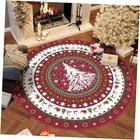 Christmas Round Area Rug Red Snowflake Large Round Washable Christmas Rug 6ft