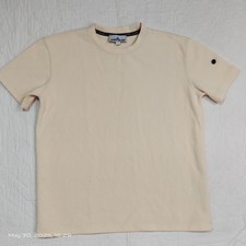 Stone Island T Shirt Herren Small Gelb Kurzarm Rundhals Patch Logo