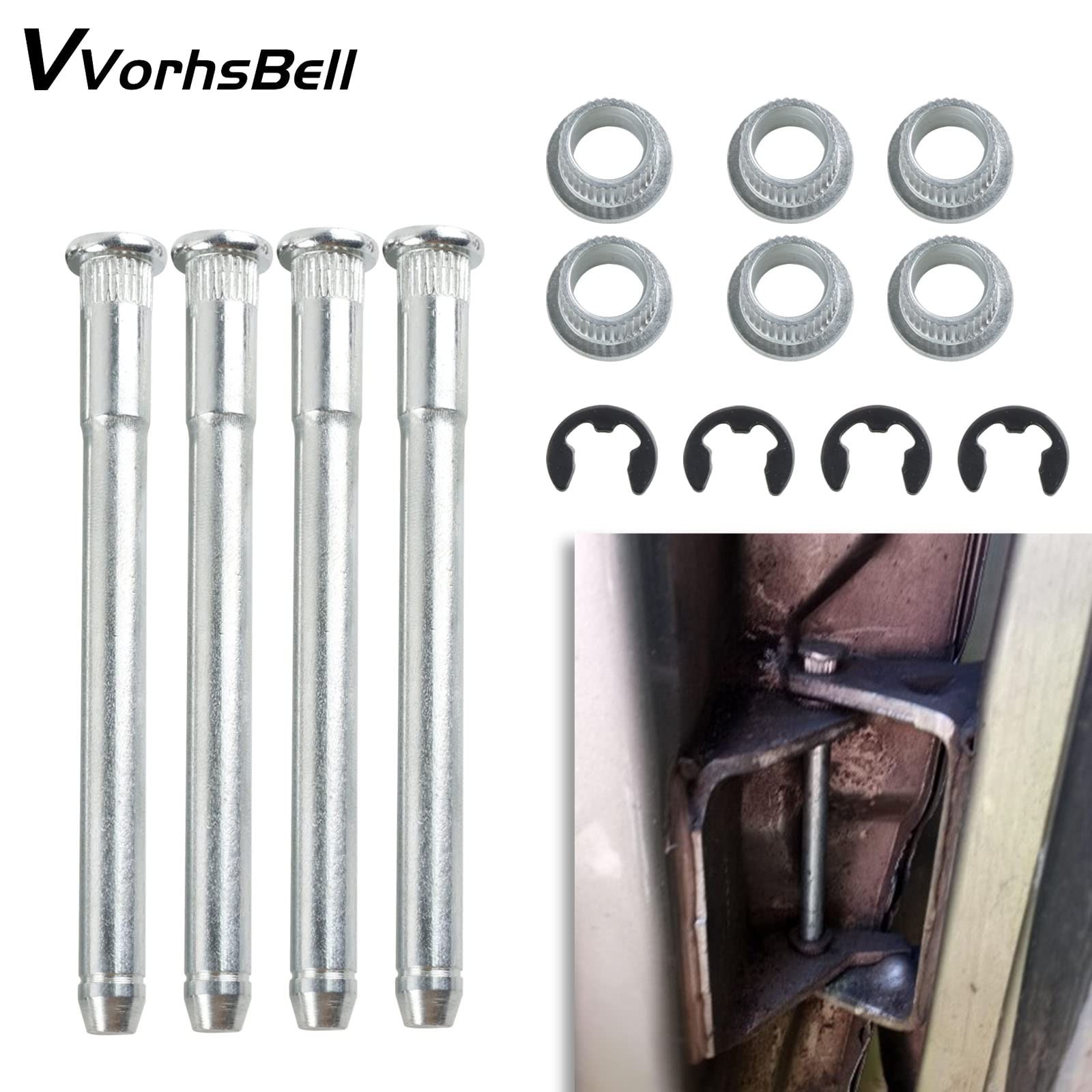 VVORHSBELL Door Hinge Pin and Bushing Repair Kits Compatible with Chevy S10 G...