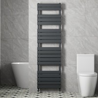 DuraTherm Flat Panel Heated Towel Rail Anthracite - 1800 x 500mm