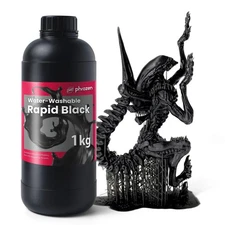 3D Printer Water-washable Rapid Black Resin, 405nm LCD Uv-curing Photopolymer