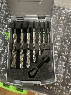 Festool 496942 Centrotec 8-PieceImperial Wood Drill Bit Set With Countersink