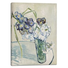 Glass with Carnations Canvas Prints Wall Art of Van Gogh Classic Flowers Picture
