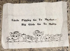 VTG Tri-Chem Paint A Picture 2912 “Little Piggies Go To Market” 13x19