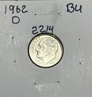 1962-D BU Roosevelt Dime, Item 2214