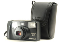  Mint PENTAX ESPIO 115 ES115 Black Point Shoot 35mm Film Camera From JAPAN