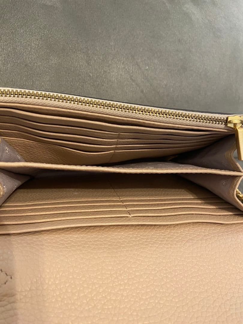 Tory Burch Shoulder Bag Chain Wallet Leather Beige Women's From Japan thumbnail 16