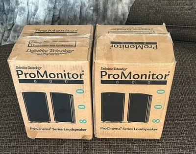 Pair of Definitive Technology ProMonitor 800 Speakers in orig boxes w brackets