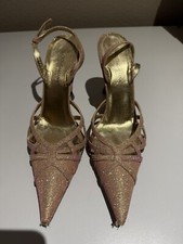 Dolce & Gabbana slingback iridescent rosegold heels Size 38