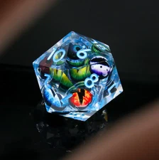 🧿Eye Tyrant Liquid Core 35mm Chonk d20 | 💀 TPK | Dungeons & Dragons DnD