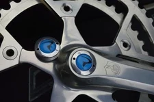 Pinarello dust caps for crankset fit shimano campagnolo ofmega gipiemme blue