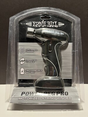 Ernie Ball P04117 Power Peg Pro Powered Motorized String Winder Black NEW