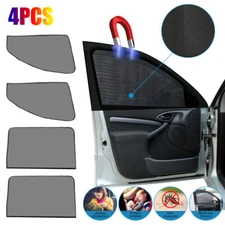 4PCS Magnetic Car Side Window Sun Shade Cover Privacy Curtains UV Protection Set