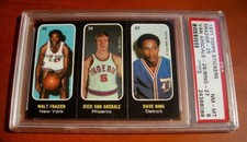 1971-72 Topps Stickers #25/26/27 Walt Frazier/Van Arsdale/Dave Bing ~ PSA 8