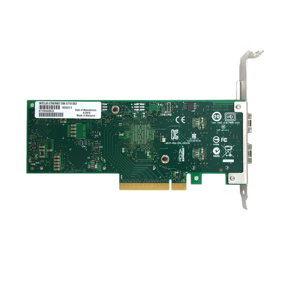 DELL 0Y5M7N 05N7Y5 X710-DA2 Intel X710DA2BLK 10GbE Dual Port Server Adapter - Image 2 of 3