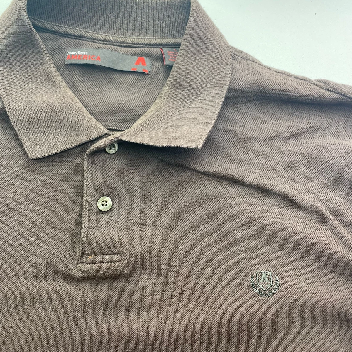 dark brown mens polo shirt