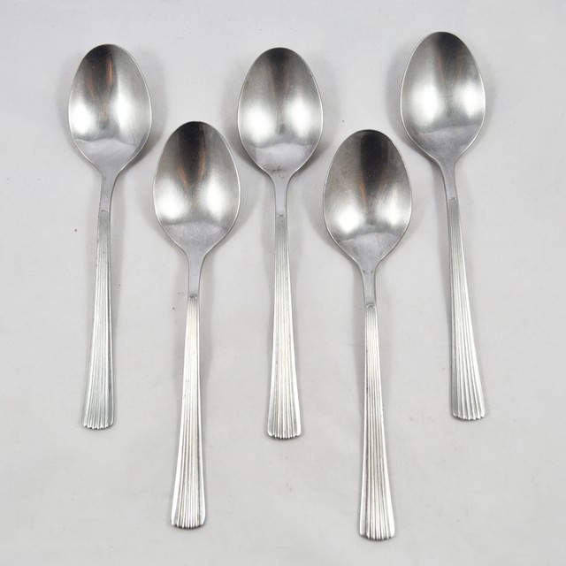 5 Big Spoon WMF Cromargan/ Grooves/ Fan/ Lines / Vintage Spoons eBay