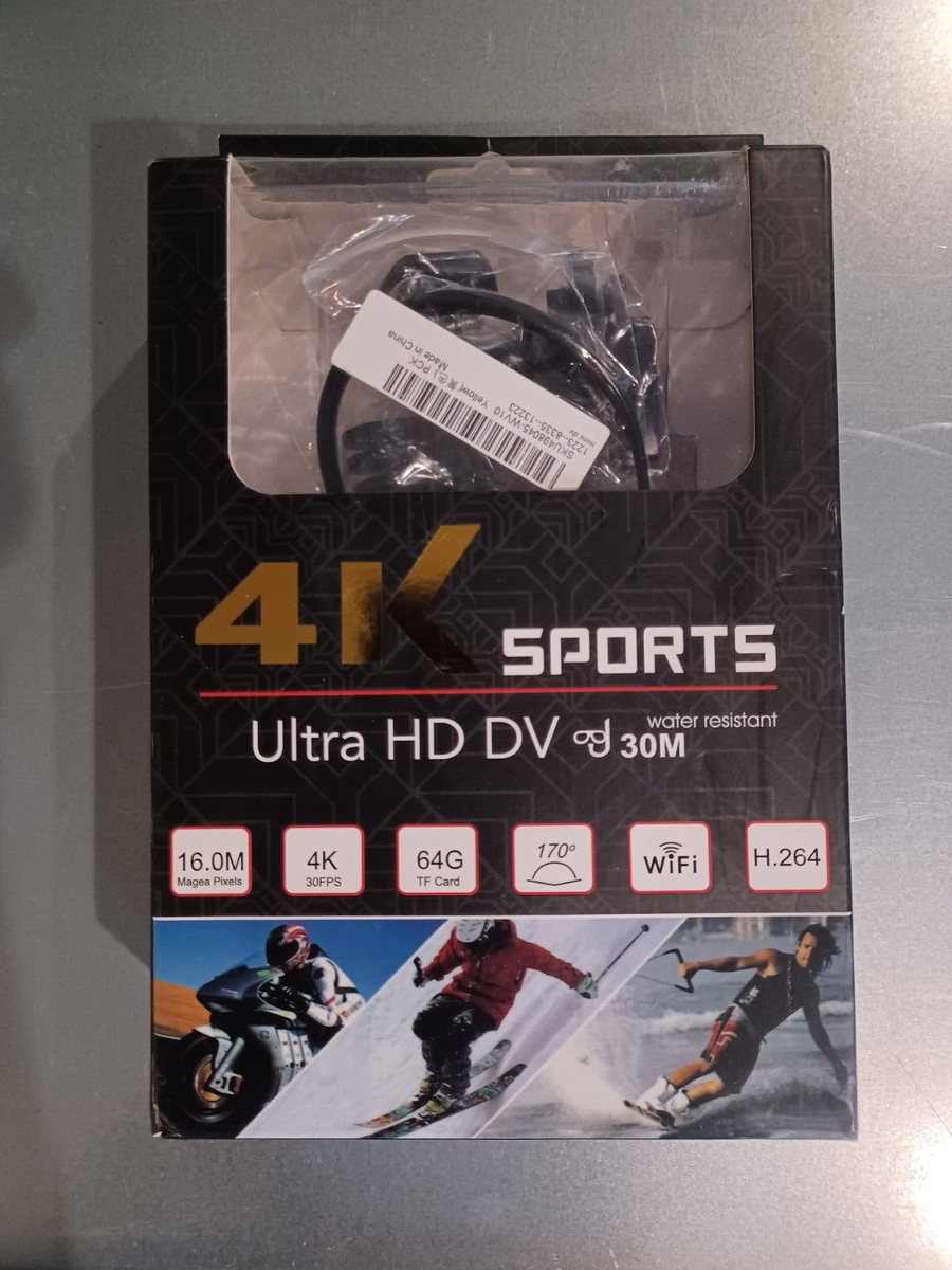 4K Sports Camera Ultra HD DV Water Resistant 30M