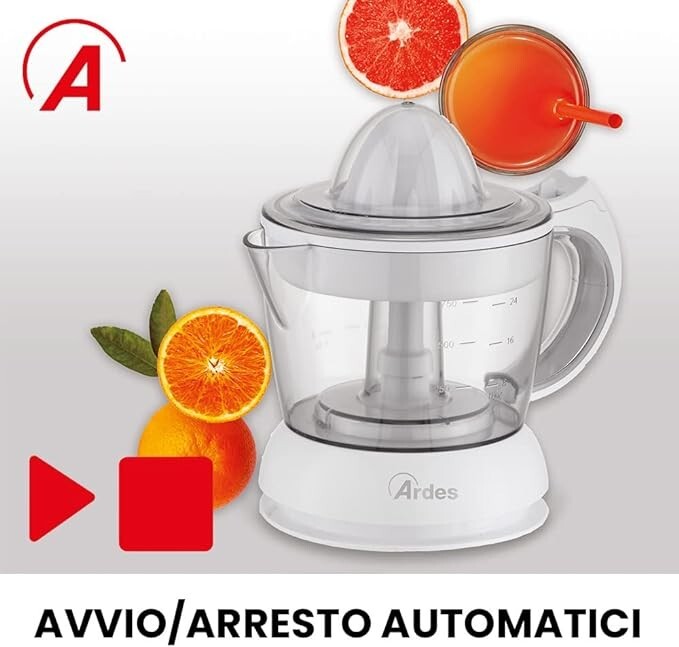 Ardes Tango Spremiagrumi Elettrico 0.75L | Succhi Sani per Bambini