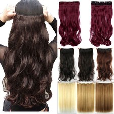 Real Thick,Long Short,3/4 Full Head Clip In Hair Extensions,Brown Black Blonde