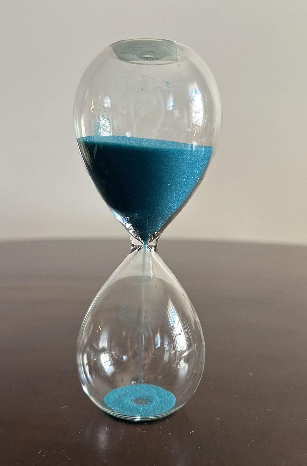 Turquoise Colored Sand, Glass 10 Minute Hourglass Timer Home decor Unique Gift