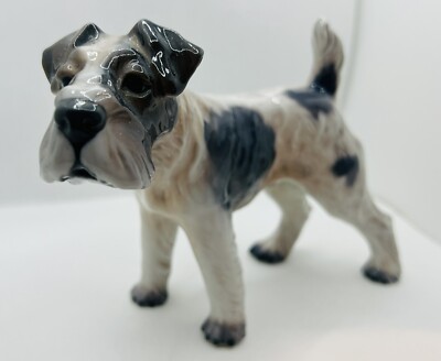 RARE DAHL JENSEN DENMARK COPENHAGEN PORCELAIN FIGURINE FOX TERRIER