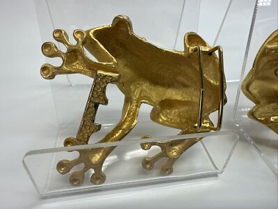 VTG Doreen Ryan Signed 1993 Kissing Frogs Interlocking Gold  display picture 1