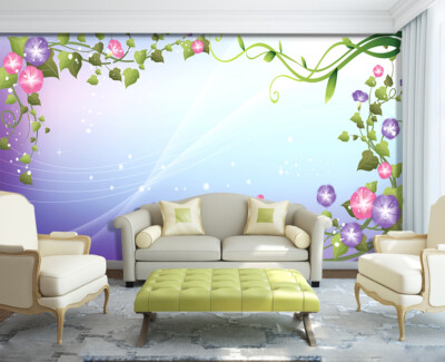 3D Morning Glory G9273 Wallpaper Wall Murals Removable Self-adhesive Honey