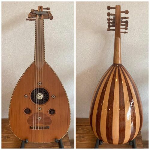 Syrian Handmade Oud Model shemi Made By zeryab-Arabic Oud Instrument Walnut Wood - Picture 1 of 1