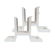 ALEKO Wall Mounting Brackets for Retractable Awnings, Lot of 2 White Brackets