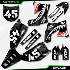 Black Savage Camo Graphics Kit fits 09-11 Kawasaki KXF450 KX450F  Plate Decal