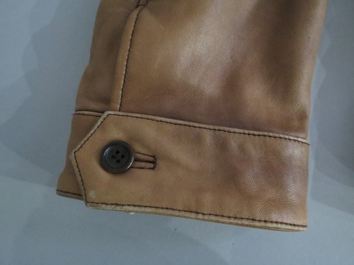 VTG Banana Republic 100% cow hide leather zipper front leather jacket L - Picture 6 of 9