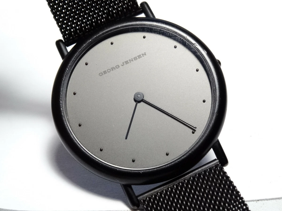 Midsize 34mm Georg Jensen Ref. 347 St. Steel Quartz Watch by