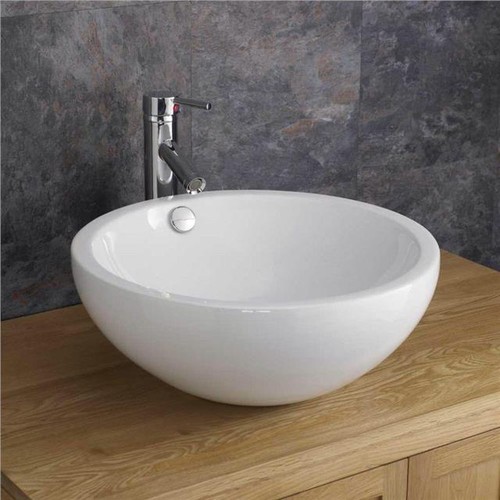Moda Trento Deep Circular Ceramic Shaped Wash Basin Sink Bathroom Round Shaped